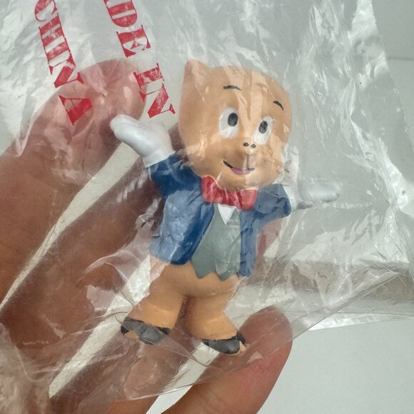 Sealed Vtg 1988 Looney Tunes Porky Pig Cake Topper Figurine Applause Brand - Picture 5 of 10